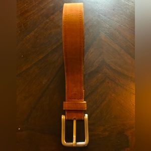 H. S. Trask Camel Suede Belt